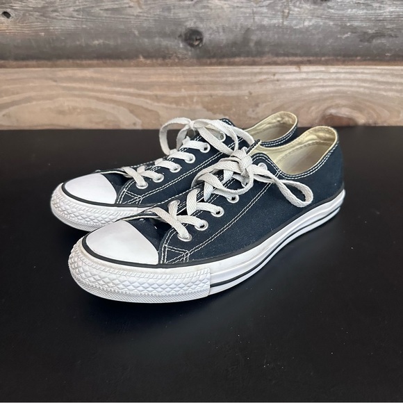 Converse All Star Casual Lace Up Low Ox Sneakers Black Women’s 9 Men’s 7 - Picture 1 of 9